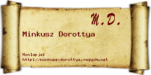 Minkusz Dorottya névjegykártya